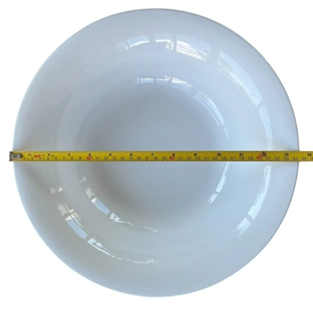 Pottery Barn Large White Ceramic Pasta Bowl | Made in Italy | 13.5” Serving Bowl